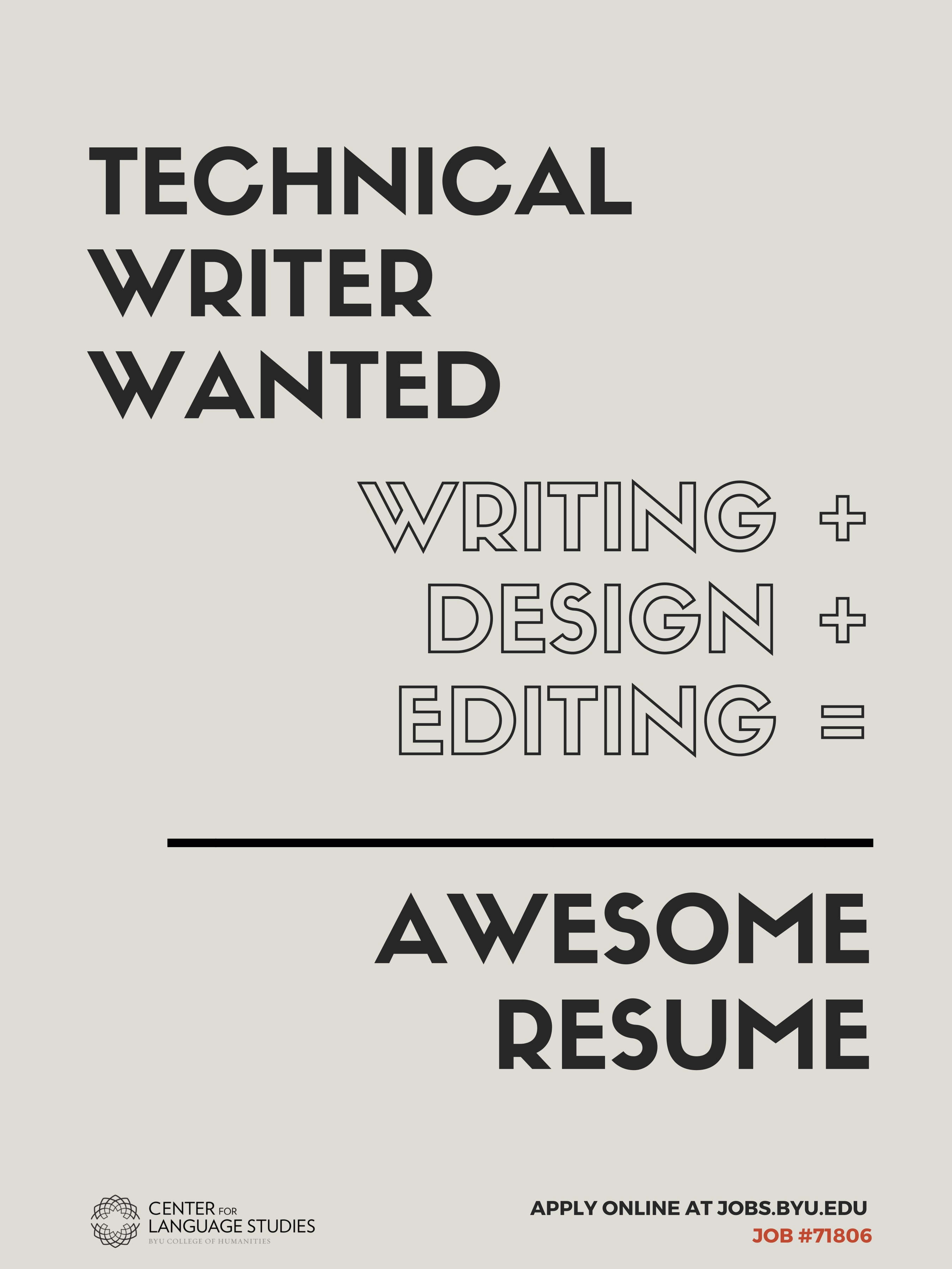 Technical Writer Advertisement (1)