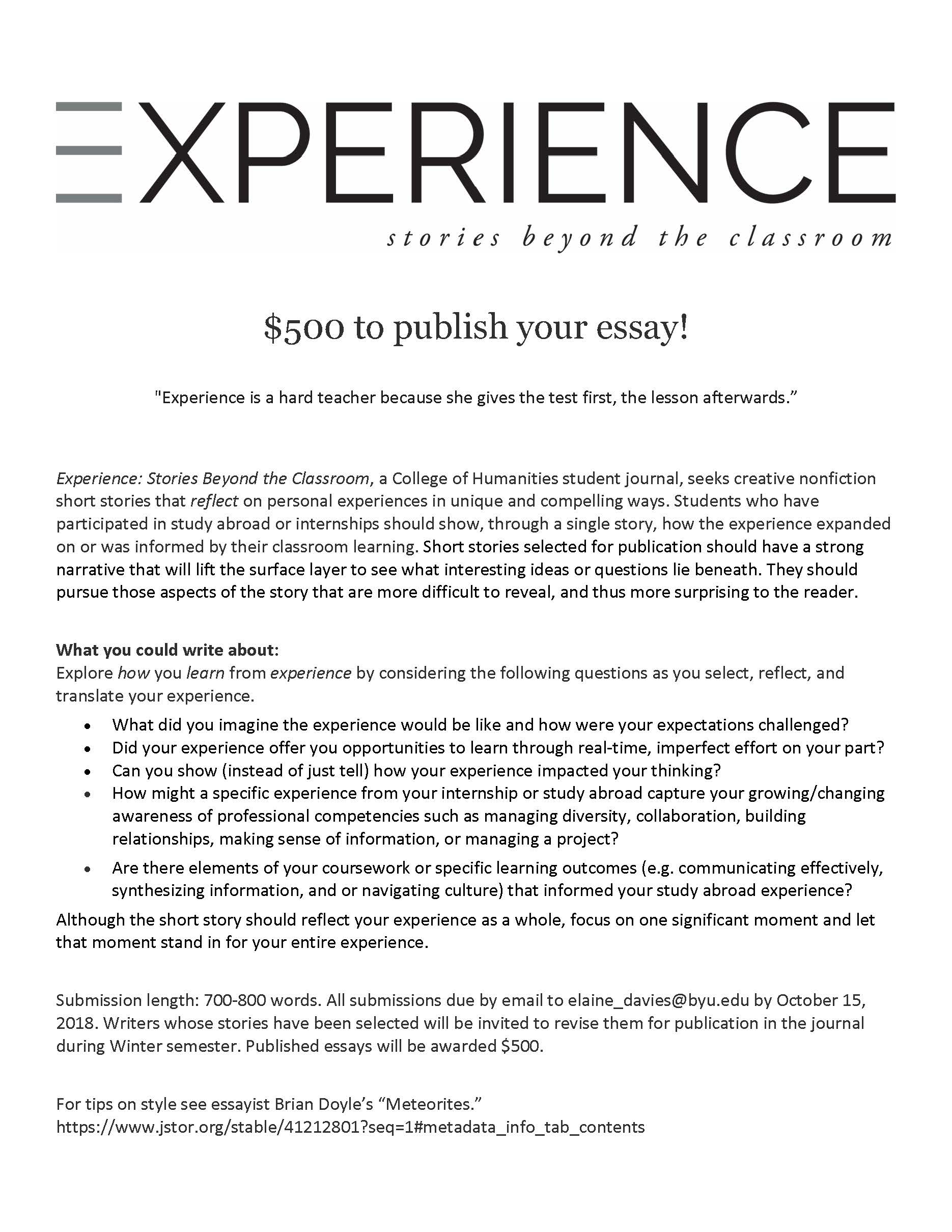 Experience Journal Guidelines revised2